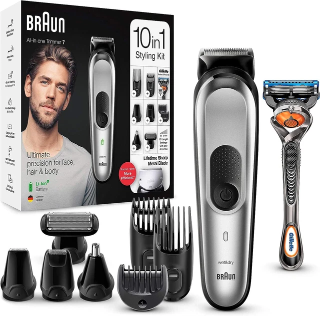Braun 10-In-1-Trimmer Mgk7220 Herren-Barttrimmer, Bodygrooming-Set