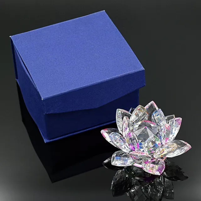 Crystal Lotus Flower Ornament Large Crystocraft Home Decor_ All Colours Free P&P 2
