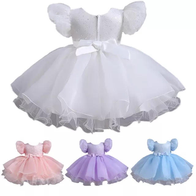 Infant Baby Girls Dress Wedding Party Baptism Christening Gowns Princess Dresses
