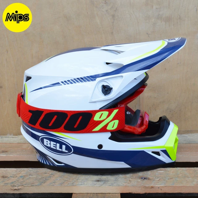 Capacete Bell MX 9 RSD The Rally White/Black Mips