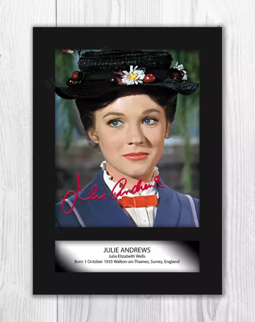 Julie Andrews Mary Poppins A4 repro autograph photograph poster choice of frame