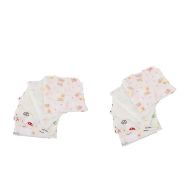 10er-Pack Baby-Musselin-Tücher aus weicher Baumwolle zum Pucken und Füttern