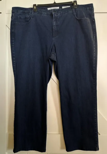 Jones New York Lexington Jeans Straight Dark Wash 22W Jeweled Back Pockets