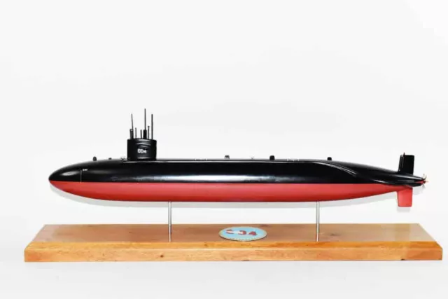 USS Haddo SSN-604 Submarine Model,US Navy,Scale Model,Mahogany,Permit Class