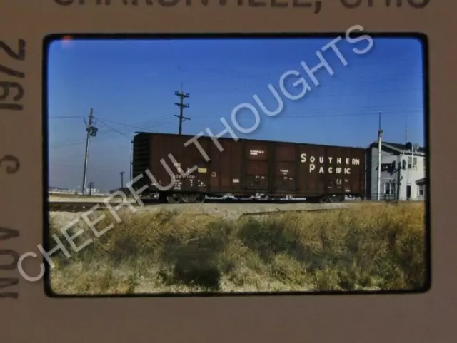 Original '72 Kodachrome Slide SP Southern Pacific 621100 60' Boxcar      37A12