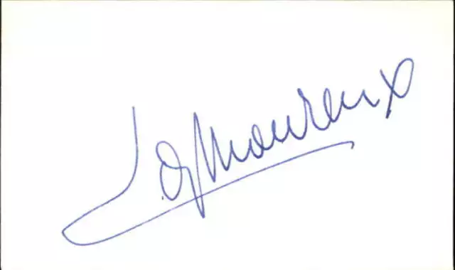 Robert Lamoureux d. 2011 French Actor Signed 3" x 5" Index Card