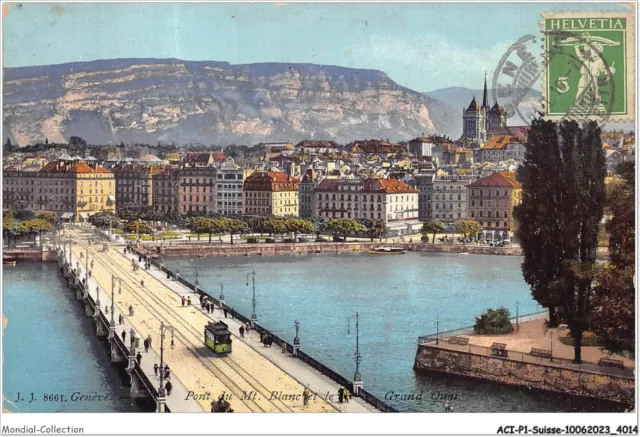 Acip1-Suisse-0043 - Geneve - Pont Du Mont-Blanc Et Le Grand Quai