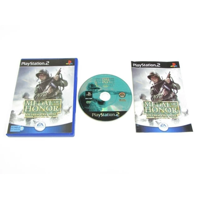 Medal Of Honor : 1ère Ligne - Jeu PlayStation 2 PS2 Version FR - État Correct, Jeu D'aventure Guerre