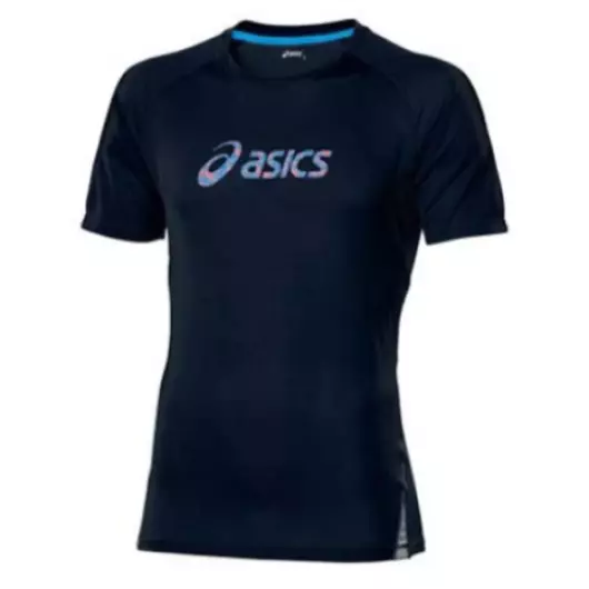 ASICS Men's Running T-Shirt Sports Fuji Graphic Logo Top - Black -New