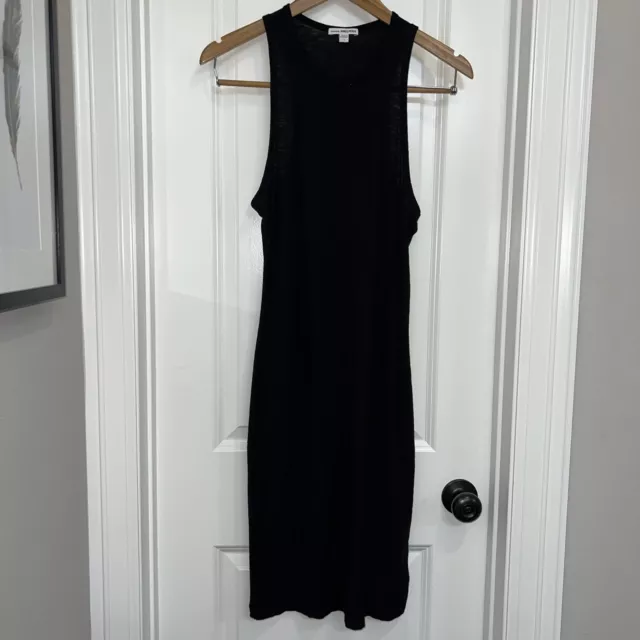 Standard James Perse Sleeveless Black Tank Midi Dress  Size 1 Small WSVH6617CU