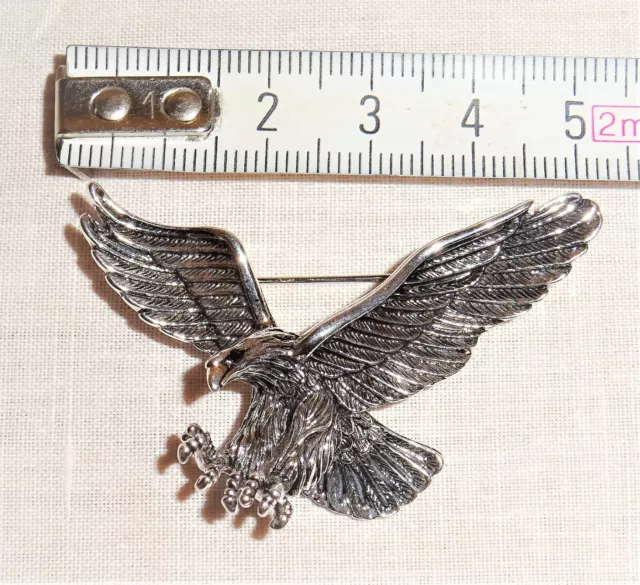 Big Eagle Biker Pin Adler Vintage Eagle Wings Kutte  Anstecknadel Silber 3