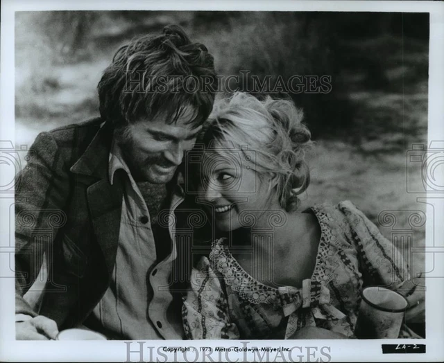 1974 Press Photo Franco Nero and Pamela Tiffin in Deaf Smith and Johnny Ears