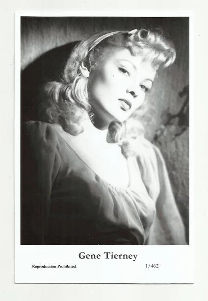 (Bx16) Gene Tierney Photo Card (1/462) Filmstar  Pin Up Glamour Girl