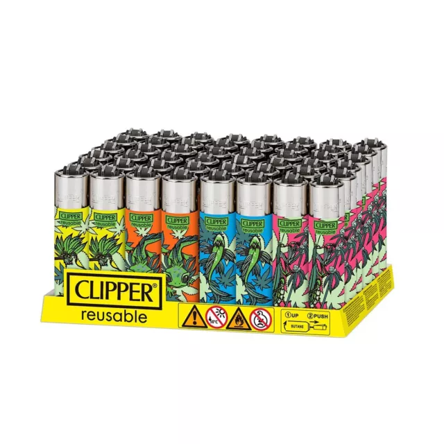 Clipper Lighters LARGE flint printed box of 48 Animal Weeds-UK OFFER