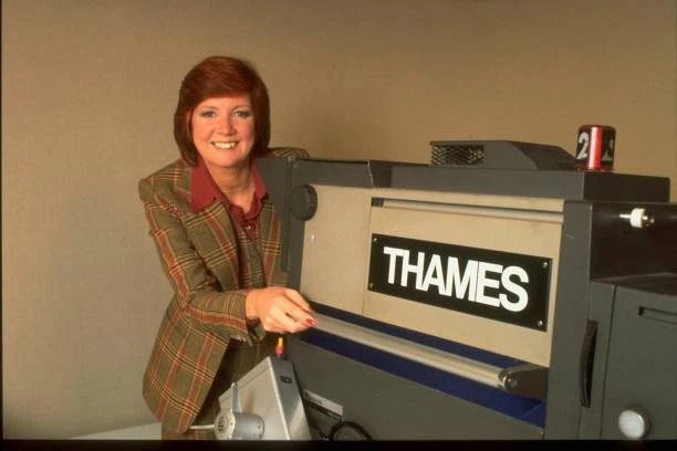 Presenter And Singer Cilla Black With A Television Camera 1978 OLD TV PHOTO 1