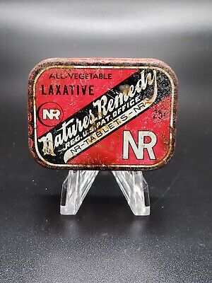 Vintage Medicine Tin: Laxative Natures Remedy, NR Tables, Made in USA, empty Box