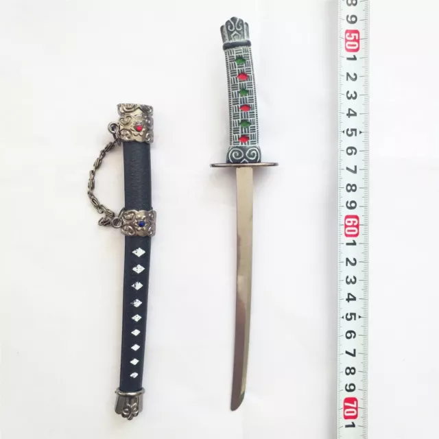 Mini Japanese Samurai Katana Sabre Sword Mini Leather Replica Model Sword 20cm 3