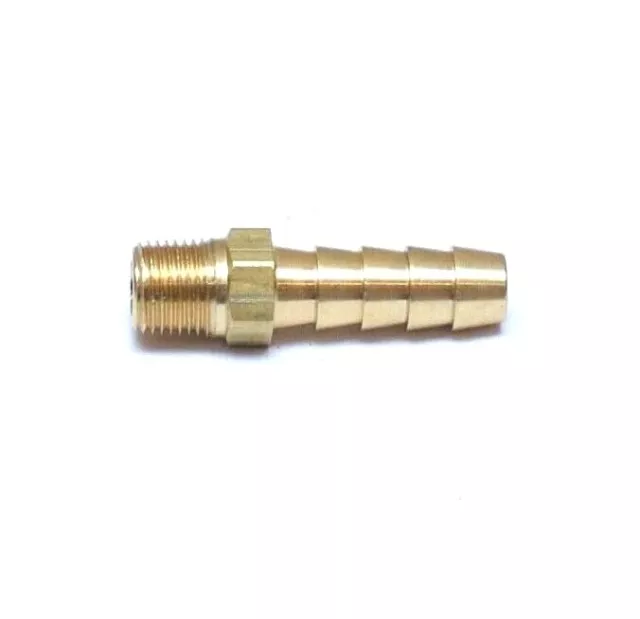 Straight 5/16 Hose Barb ID to 1/8 Male Npt Brass Fitting Water Oil Gas Air Fuel