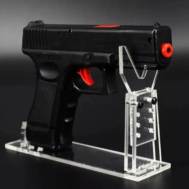 Acrylic Gun Display Racks ACRYLIC RACK CLEAR Handgun Stand Gun Display Holder Adjustable $28.99 ...