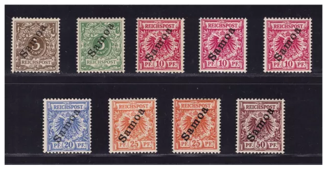 Samoa  Einzelwerte aus Satz Mi. 1 - 6   * (mh) oder ** (mnh) incl. Farben