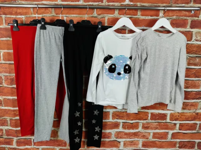 GIRLS BUNDLE AGE 9-10 YEARS ZARA GAP etc LEGGINGS LONG SLEEVE TOP T-SHIRT 140CM