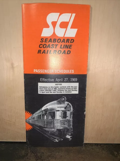 Seaboard Coast Line Railroad Passenger Schedules 1969￼ SCL.