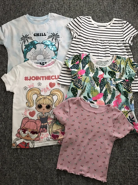 Pacchetto T-shirt ragazze Next/M & S/Primark età 5-6