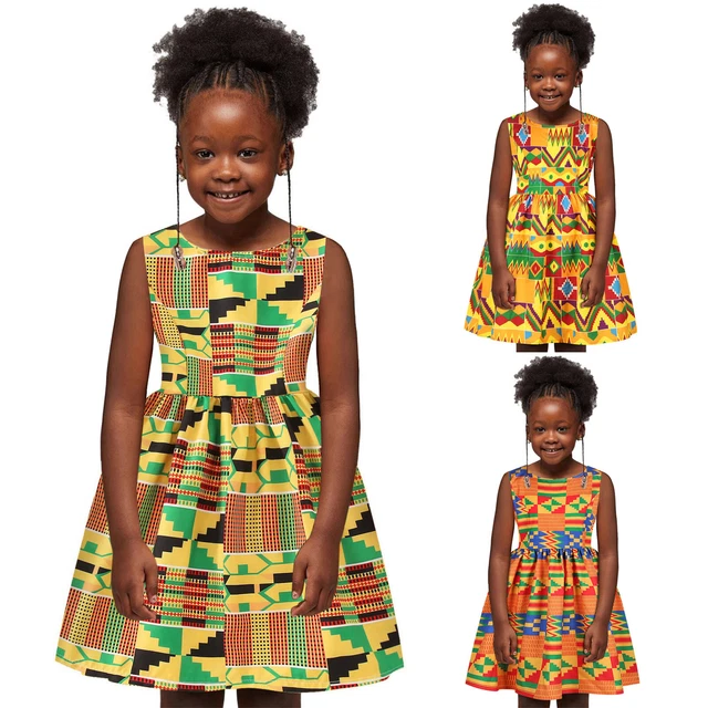 Toddler Kids Baby Girls African Dashiki Traditional Style Preschool Dress