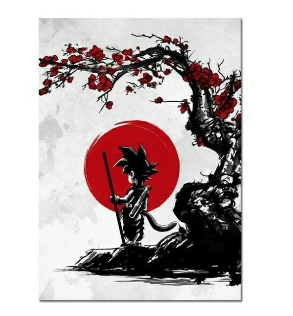 Poster Toile Dragon Ball Super/GT - Son Goku Vegeta - Format 21x30cm - Sans Cadre