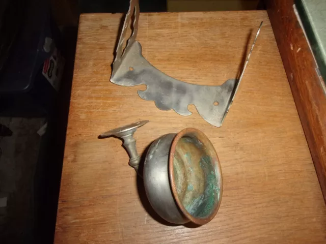 Victorian Wilwear  antique nickel plated brass toilet paper cup holder