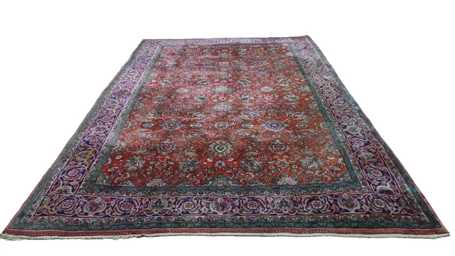 Large  PERSAIN CARPET RUG HAND MADE Oriental living Room Vintage 10FT 3" X 6FT 5
