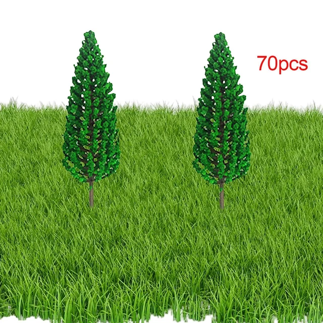 60 Pièces Mini Arbres Paysage 2-6 Cm – Modèles Plastique Mixte Pour Train, Diorama, Bricolage Jardin Miniature
