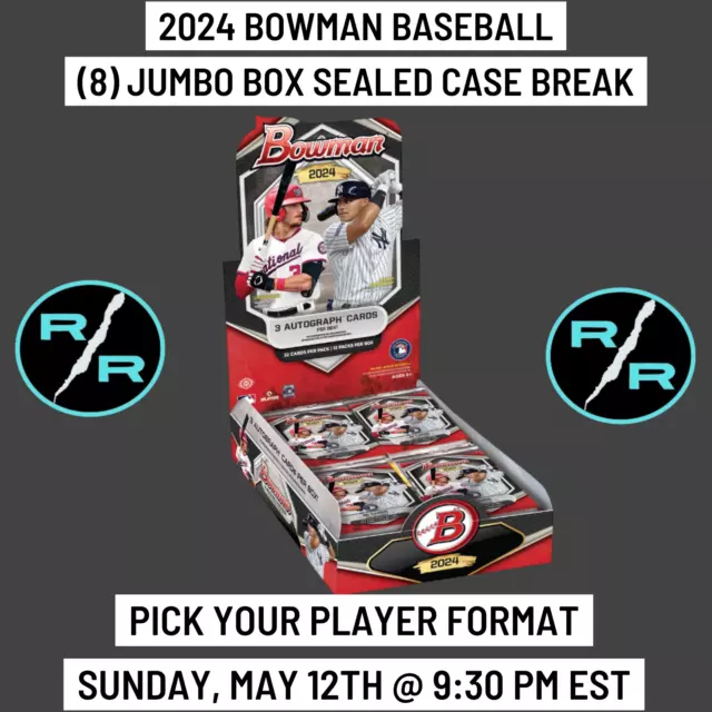 ADLEY RUTSCHMAN 2025 Bowman Baseball 8 Jumbo Box 1 Case Player Break