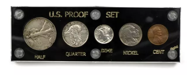 1928 Nice Circulated Year Set - Vintage 5-Coin Set VERY HIGH GRADE