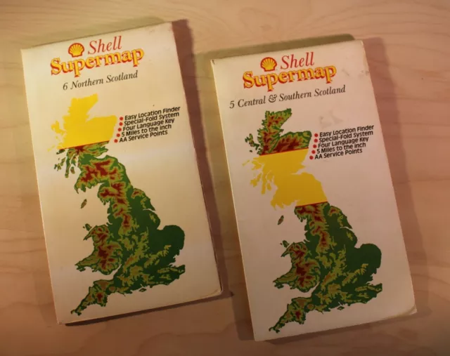 Two Vintage Super Maps - Scotland.