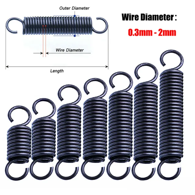 Expansion Spring Tension Extension Expanding Extending Springs Wire Dia 0.3-2mm