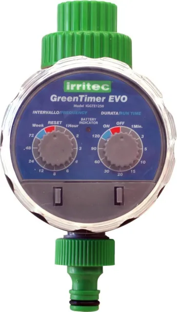 IRRITEC Centralina Irrigazione a Batteria Automatico 1 Via IGGTE1250 GT Evo