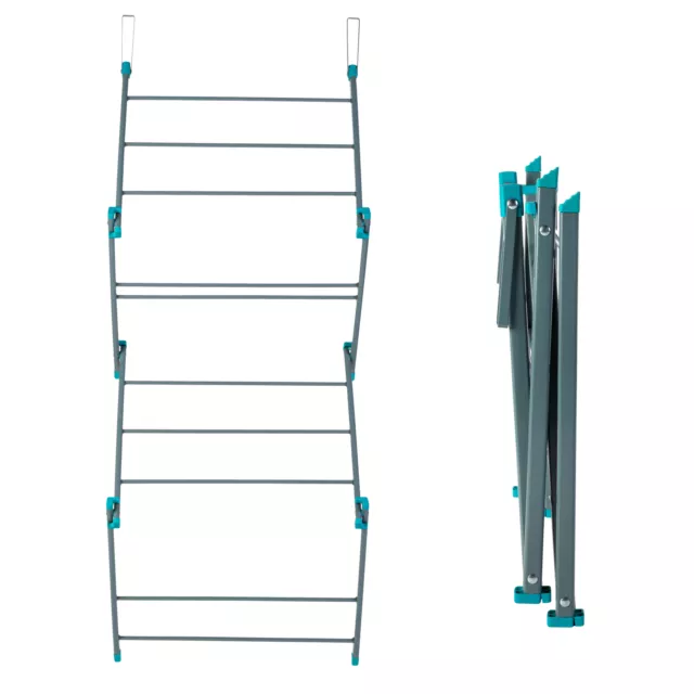 Compact Foldable Drying Rack BELDRAY CLOTHES AIRER Overdoor Utility Caravan Compact Folding Drying ...