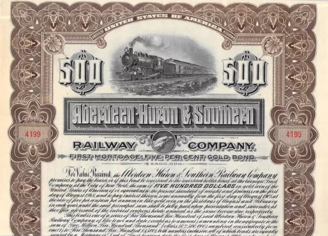 Aberdeen Huron Southern Railroad Railway Rr Rwy Train