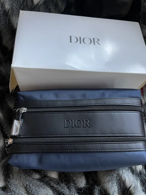 Dior Pouch Toiletry Case Cosmetic Bag Travel Holdall Dopp Kit Gym Shaving Bag