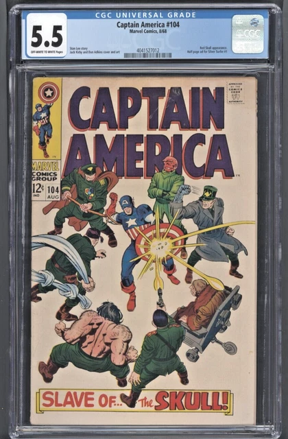 Captain America #104 (Marvel Comics) CGC 5.5 *Red Skull Appearance