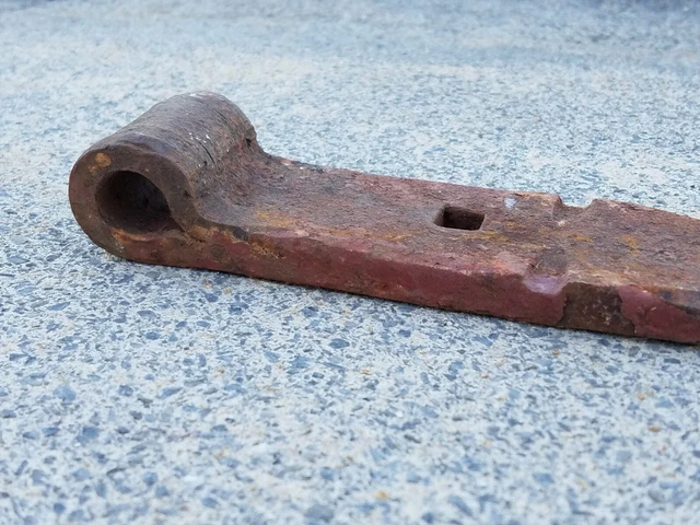 Primitive Antique Hand Forged Barn Door Strap Hinge Gate Iron 31” Long 2” Wide 6