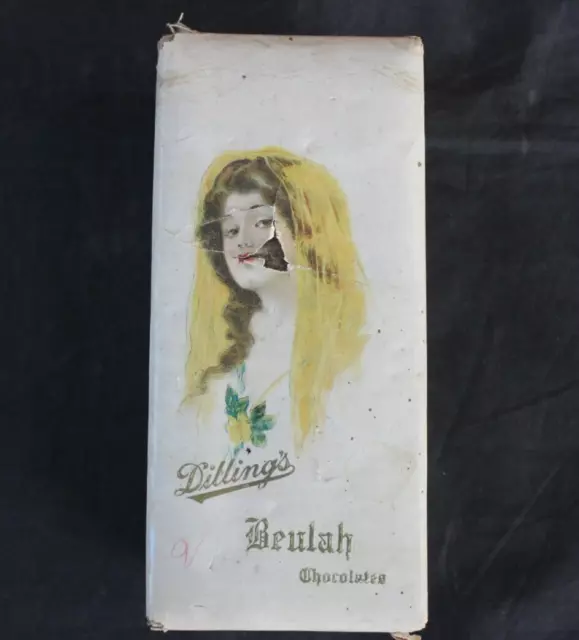 Antique Turn Of Century Dilling's Beulah Chocolates Box ~ Candy Advertising