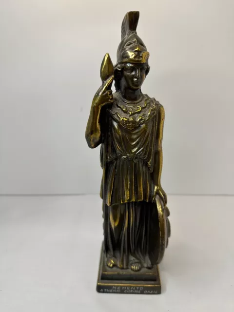 Art Deco Copper 1930's Minerva Roman goddess of wisdom, justice law, victory