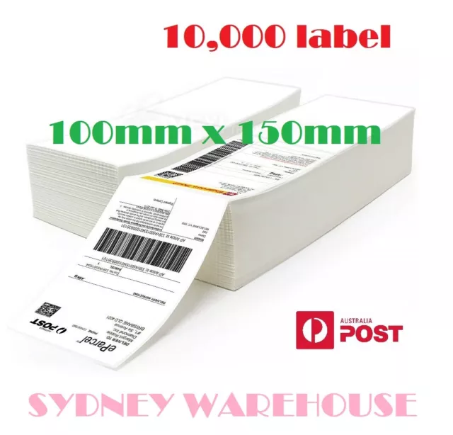 10x1000pcs Thermal Direct Shipping Label 4x6 Fan-Fold total  10,000 Label