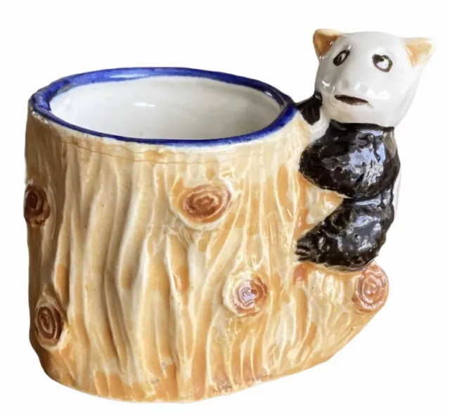 Vintage  Ceramic  Panda Bear Planter Toothpick Holder Succulent Vase Japan 3