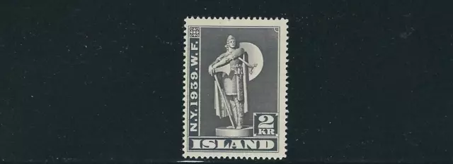 Islanda 1939 New York World Fiera (Scott 215 2k Chiave Alto Valore Only) VF MNH