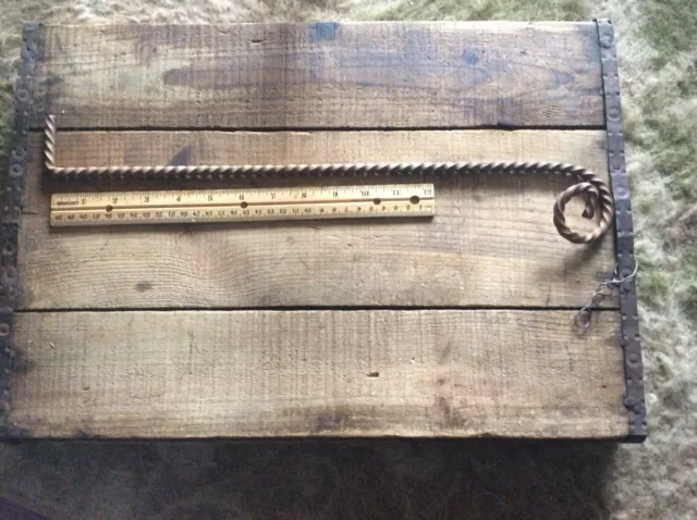 Antique Twisted Iron Hanger , Metal, Decorative , Ornate , Plant Hanger
