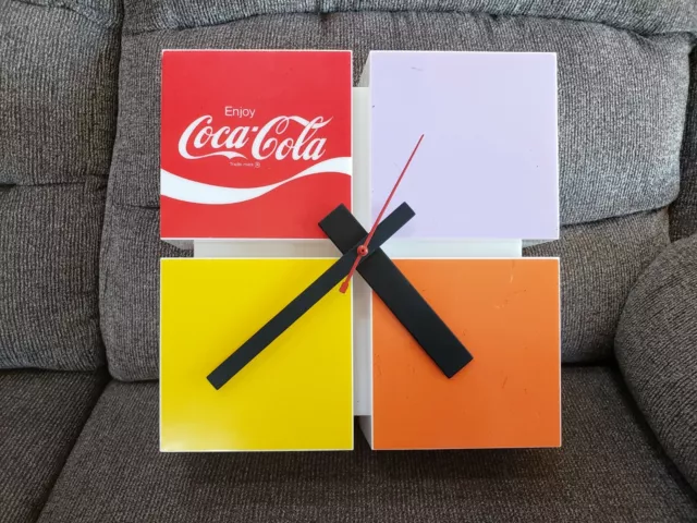 Vintage Rare Coke Clock Electric Lighted Art Deco 1980s