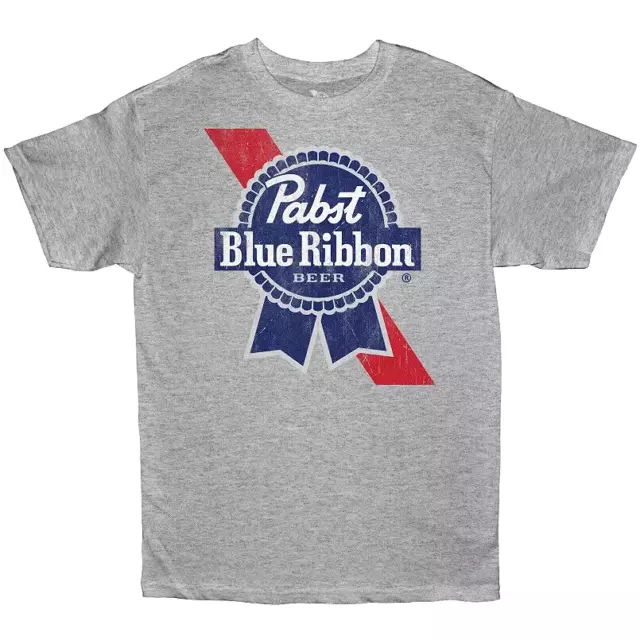 Nwt Pabst Blue Ribbon Beer Vintage T-Shirt Gray Heather Large